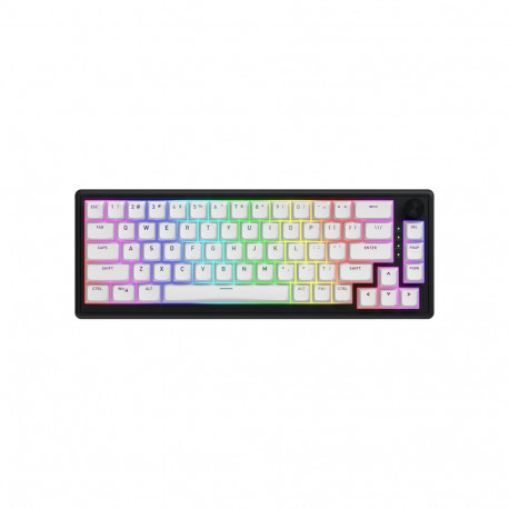 HATOR mänguklaviatuur Skyfall Wireless 65 USB RF Bluetooth QWERTY US inglise, must, valge