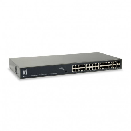 LevelOne PoE-lüliti TURING 26-pordine veebihaldatav gigabitine 24 PoE väljundit 2 x SFP/RJ45 Combo 1