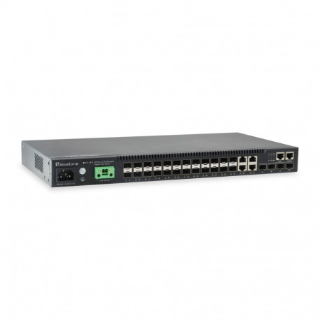 LevelOne võrgulüliti KILBY 28-Port L3 Lite haldatav gigabit fiber, 4 x 10GbE SFP+, 4 x gigabit SFP/R