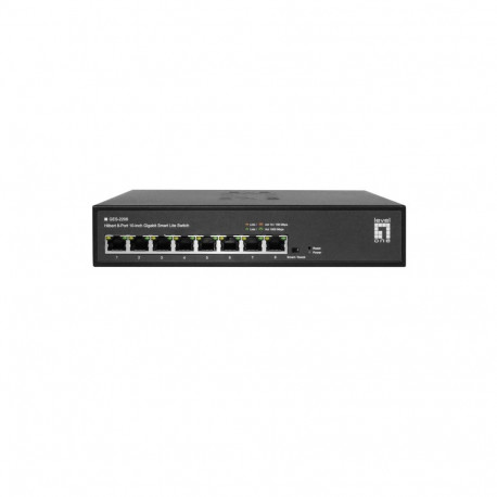 LevelOne Hilbert 10” 8-Port Gigabit Smart Lite Switch, 8 x Gigabit RJ45 (10/100/1000)