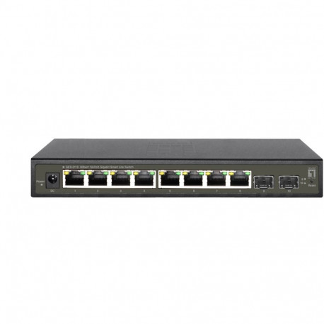 LevelOne lüliti Hilbert 10-portine Gigabit nutikas lite 8 x Gigabit RJ45 2 x Gigabit SFP