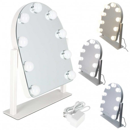 LED-meigipeegel 9 lambiga, valgustatud kosmeetikapeegel
