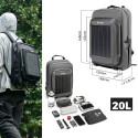 Rockbros H51 Cycling Backpack with Solar Panel - Black