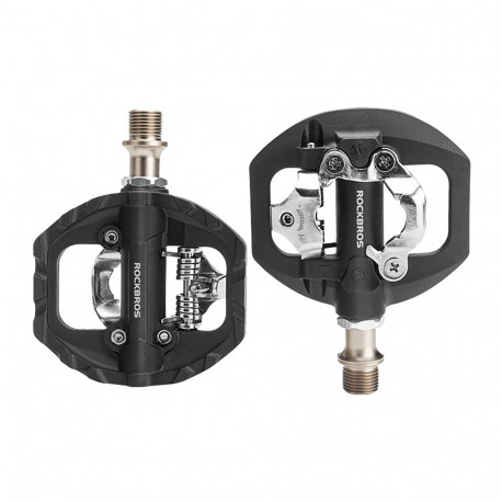 Rockbros M108 Nylon Half-Lock Double-Sided Bicycle Pedals - Black