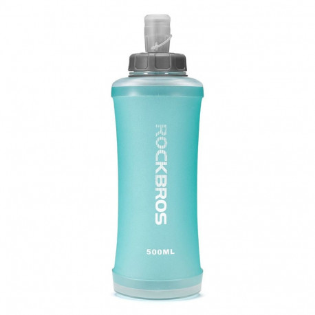 Rockbros 350017002 soft flask running water bottle 500 ml - light blue