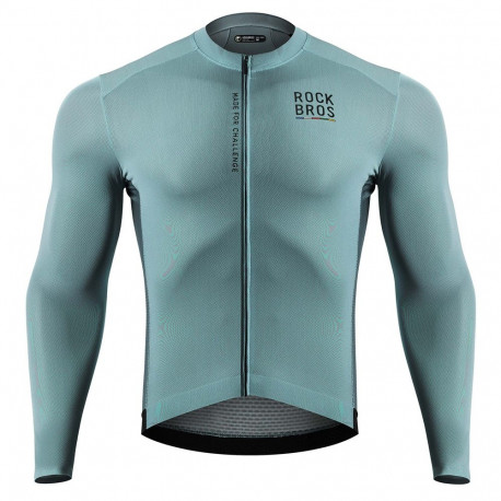 Rockbros 15120015017 ROAD TO SKY men's cycling jersey long sleeve M - gray-blue
