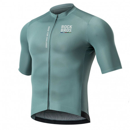 Rockbros 15120014017 ROAD TO SKY men's cycling jersey, short sleeve, M - gray-blue