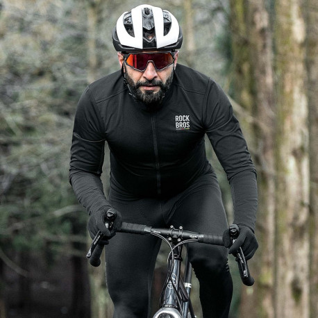 Rockbros TLWT001 ROAD TO SKY windproof insulated cycling jersey S - black
