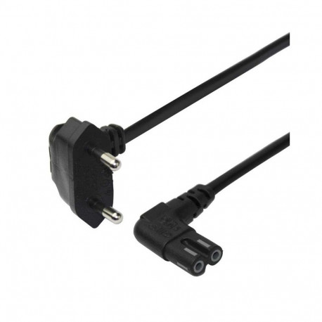Deltaco Power cable CEE 7/16 - C7 angled 1.5m black