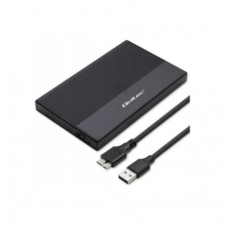 Qoltec Aluminium Enclosure 2.5" SATA USB 3.0 Black 52277