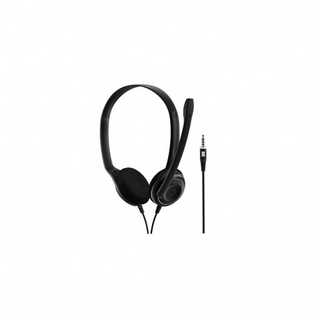 The EPOS PC 5 CHAT is a lightweight, on-ear wired headset designed for internet tel
