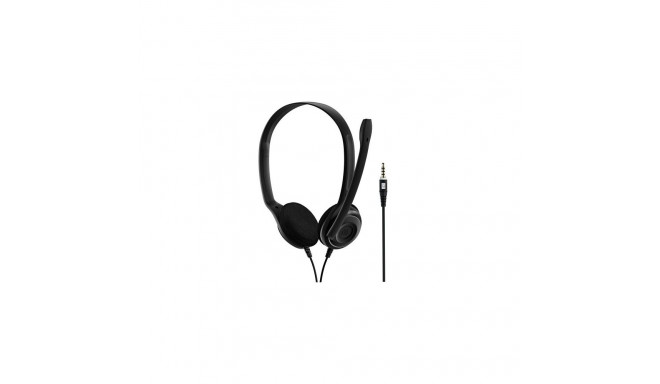 The EPOS PC 5 CHAT is a lightweight, on-ear wired headset designed for internet tel