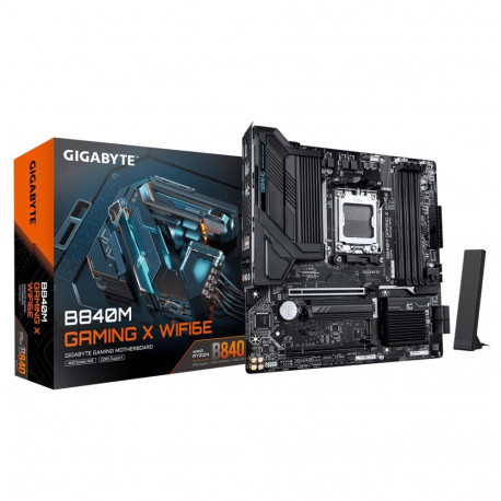 GIGABYTE B840M GAMING X WIFI6E Motherboard - AMD Ryzen 9000 CPUs, 8+2+2 Phases VRM, up to 8200MHz DD