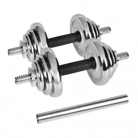 REBEL ACTIVE reguleeritavad hantlid 20kg karbis koos kangiga, kroomitud