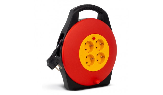 Entac Socket Cable Reel 4 Sockets 10m