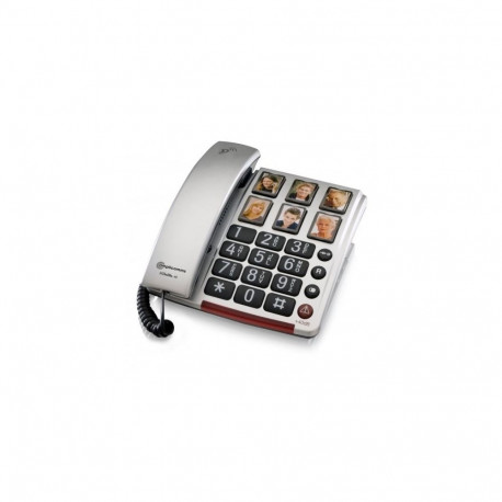 Amplicomms analoogtelefon BigTel 40 Plus, must, hall