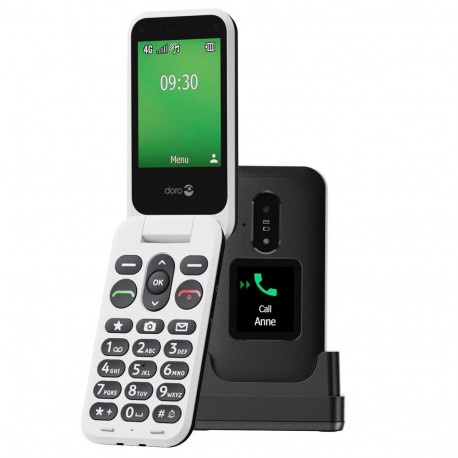 Doro lihttelefon Leva E30 7.11cm (2.8") 142.7g, must, valge