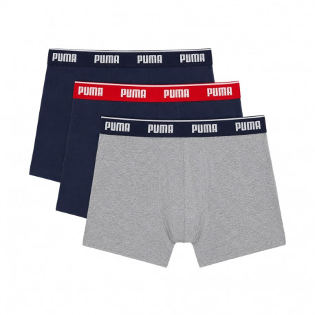 Bokserki męskie Puma 3 pak granatowe, szare 947130 05 S