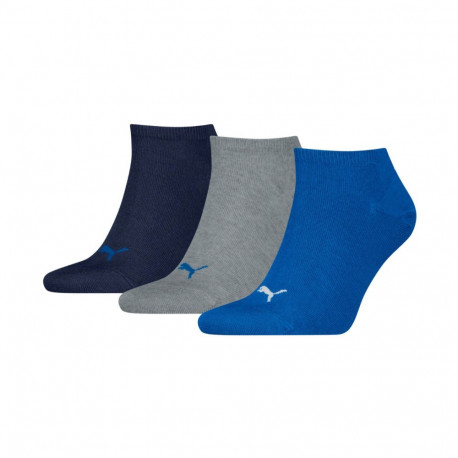 Puma sokid 938624 12 3-pakk tavalised madala säärega 39-42, tumesinine, hall, sinine