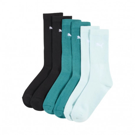 Skarpety Puma Crew 3 pary czarne, morska zieleń, błękitne 880355 41 43-46