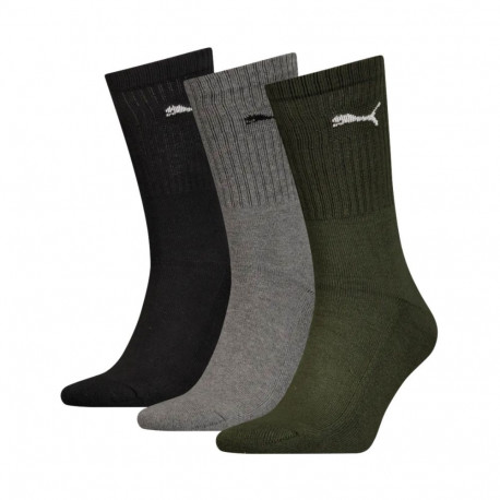 Skarpety Puma Crew 3 pary czarne, szare, zielone 880355 28 39-42