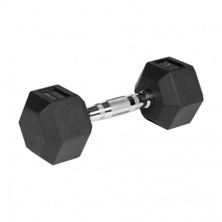 Fitness Equipment - Rebel Active 2x5 Kg Rubber-Coated Dumbbells Black