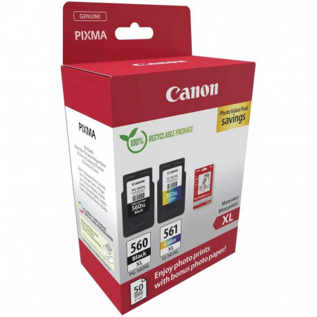 Canon PG-560XL/CL-561XL Color + Photo Paper Value Pack
