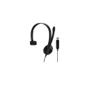Single-sided USB headset with a noise-canceling microphone, designed for clear internet call