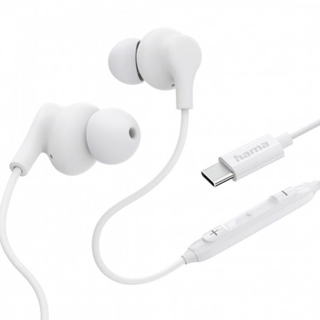In ear headphones Curly USB-C white