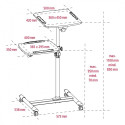 Projector stand with two shelves