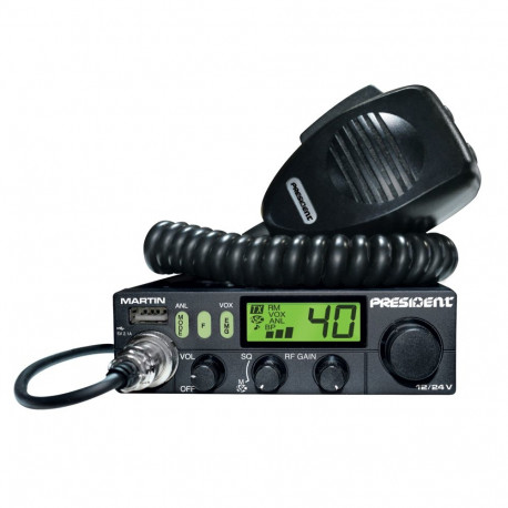 Mobile CB radio President Martin  AM/FM 12/24V