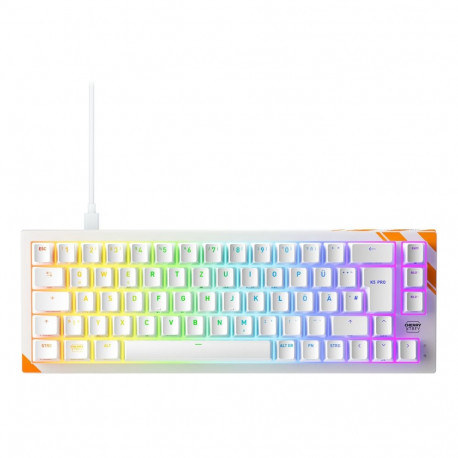 CHERRY mänguriklaviatuur K5 PRO TMR COMPACT USB QWERTZ saksa, oranž, valge