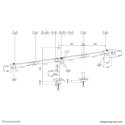 Desk mount for 3 monitors 10-27"