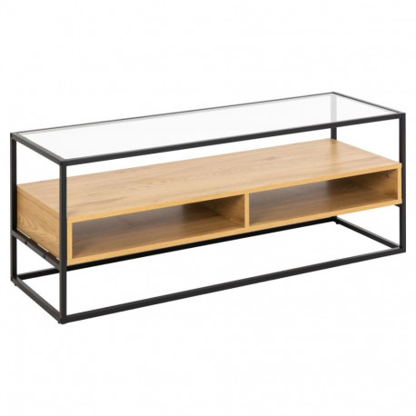 TV-alus RANDOLF 120x40x45 cm, selge klaas