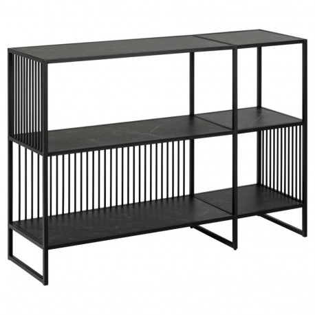 Riiul STRINGTON 120x35x83 cm, must