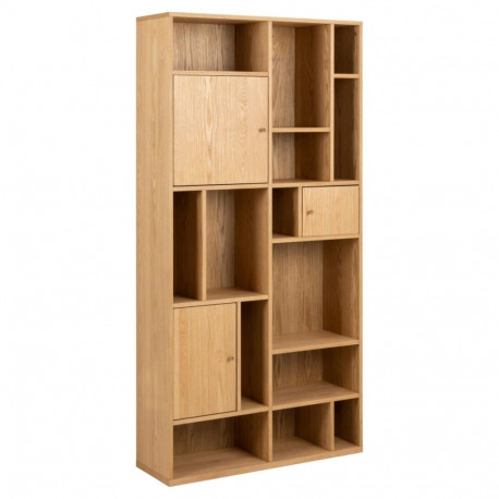 Raamaturiiul RANGOON 90x30x180 cm, looduslik tamm