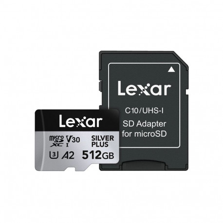 Karta pamięci Lexar High-Performance Silver Plus microSDXC 512GB + adapter