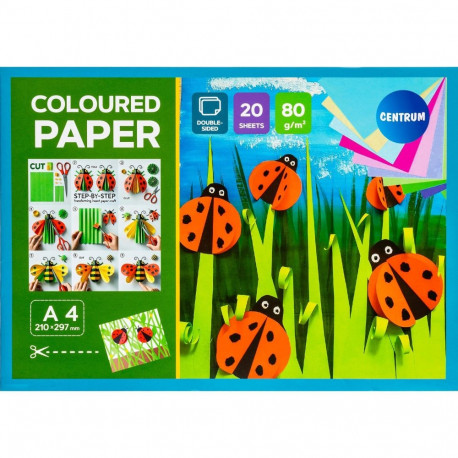 COLOUR PAPER SET A4 80GR 10COL 20SH
