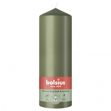 PILLAR CANDLE OLIVE H20CM/D6.8CM