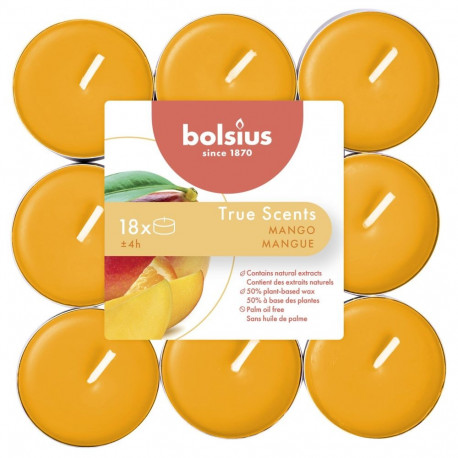 teeküünlad 18tk, mango lõhnaga