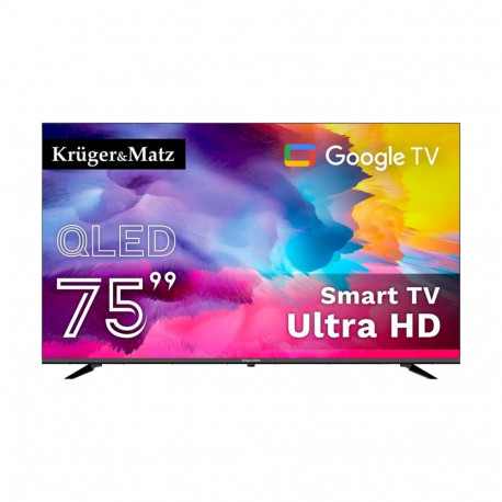 Kruger&Matz teler 75" QLED UHD nutikas DVB-T2/S2 H.265 Hevc