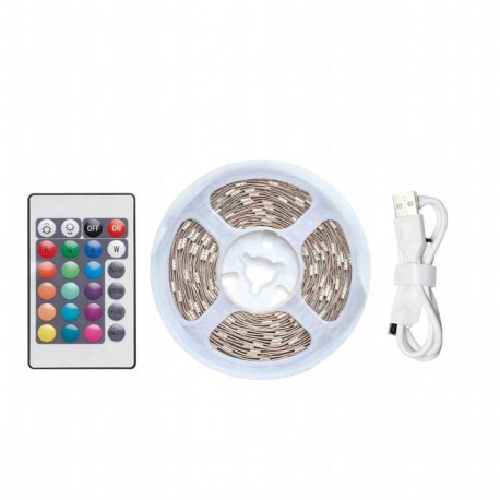RGB LED Light Strip - Vention 2m RGB FPC LED Strip with Remote Control, 5V