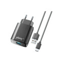 Telefoni laadija Ploos USB-A 18W + kaabel C