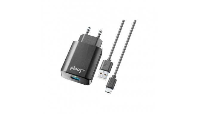Telefoni laadija Ploos USB-A 18W + kaabel C