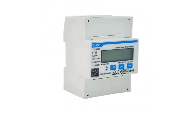 Chint | Smart Power Meter Direct Measurement 3Ph+N Modbus 80A MID (Compatible with DEYE) | DTSU666