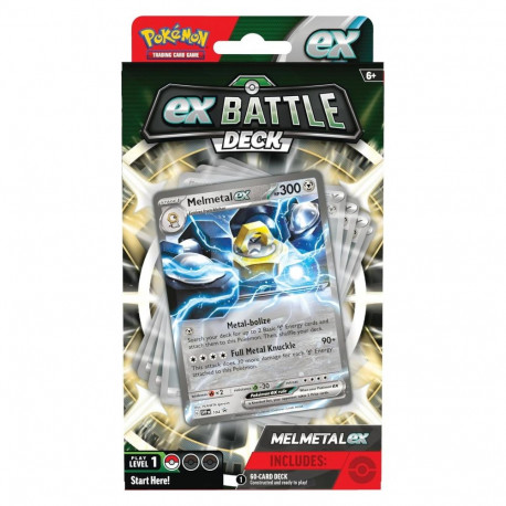 Trading Card Game - Pokémon TCG: Battle Deck Melmetal Ex 60 Cards, Playmat, Strategy Sheet