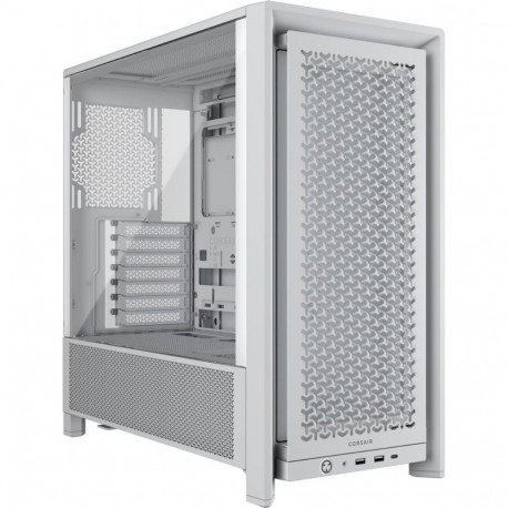 Computer Case - Corsair FRAME 4000D Midi Tower, Tempered Glass, 4x 2.5" Bays, White