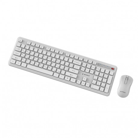 Wireless Keyboard and Mouse Set - Gembird KBS-WPS-01 Full-Size Keyboard, 1200 DPI Mouse, RU Layout, 