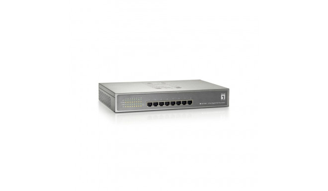LevelOne 8-Port Gigabit PoE Switch, 802.3at/af PoE, 123.2W