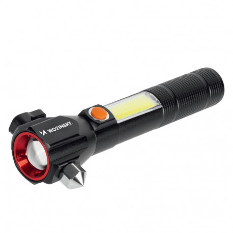 Wozinsky WLR-31 5W 500lm CREE 3-in-1 Multifunction Flashlight with Glass Breaker and Seat Belt Cutte